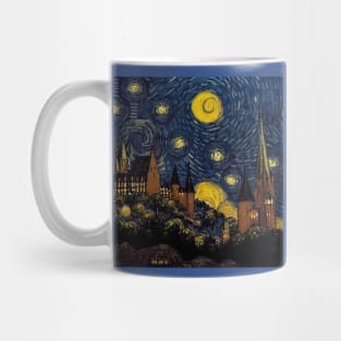 Starry Night Wizarding School Van Gogh Mug